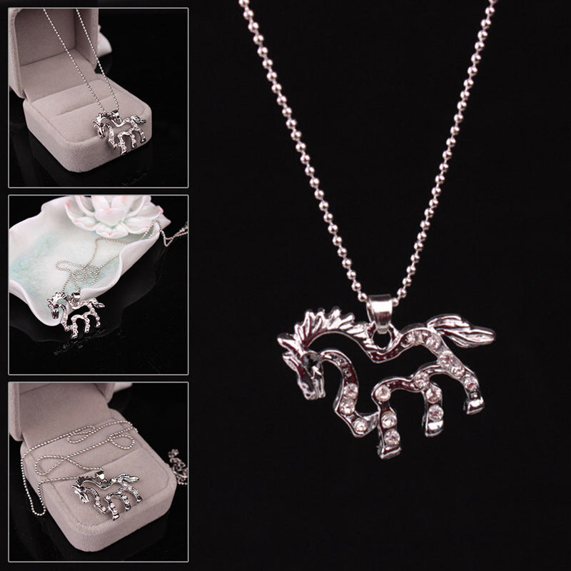 Hollow horse with diamonds