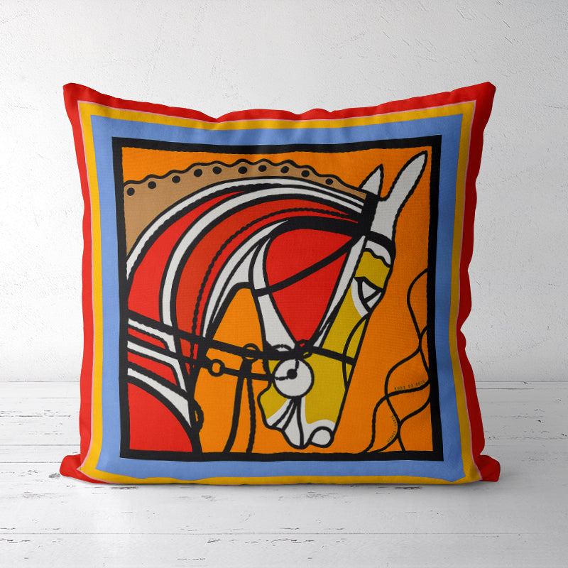 Light Luxury Horse Portrait Cushion Cover