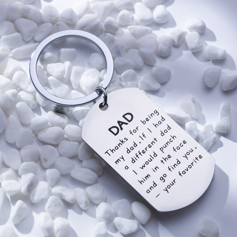 Thanks for Being My Dad Keychain