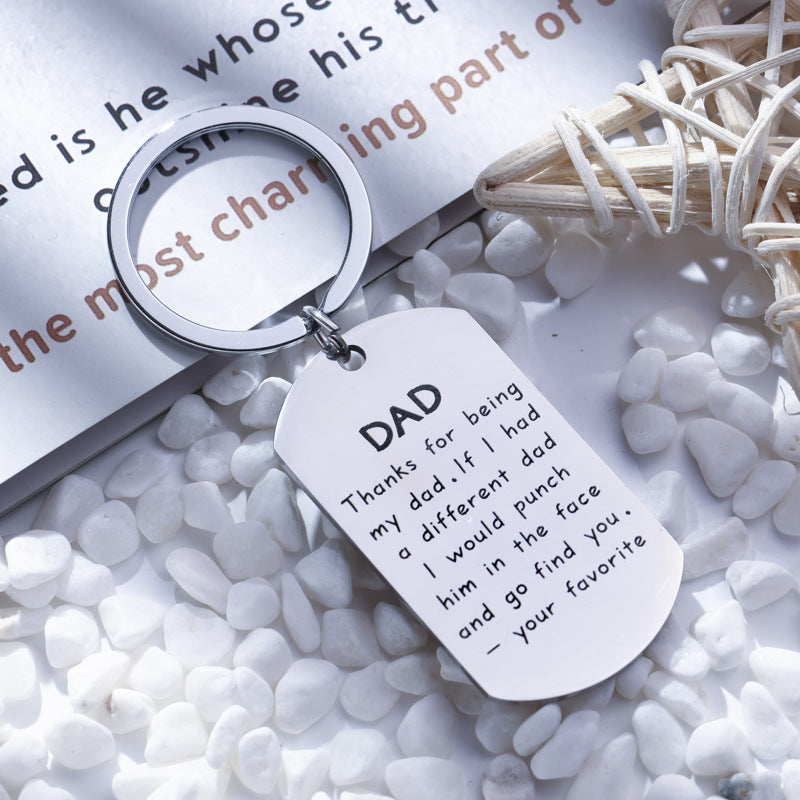 Thanks for Being My Dad Keychain