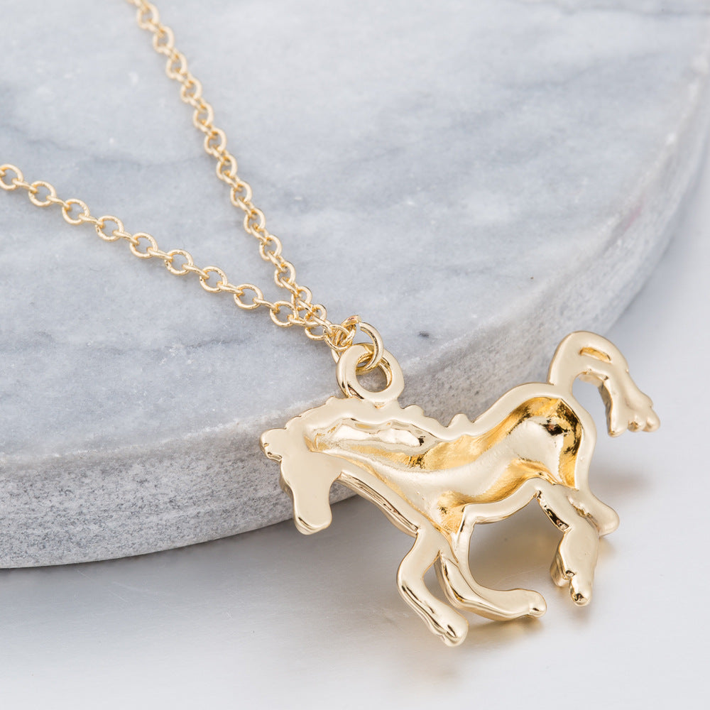 Running Horse Necklace Ladies Clavicle Chain