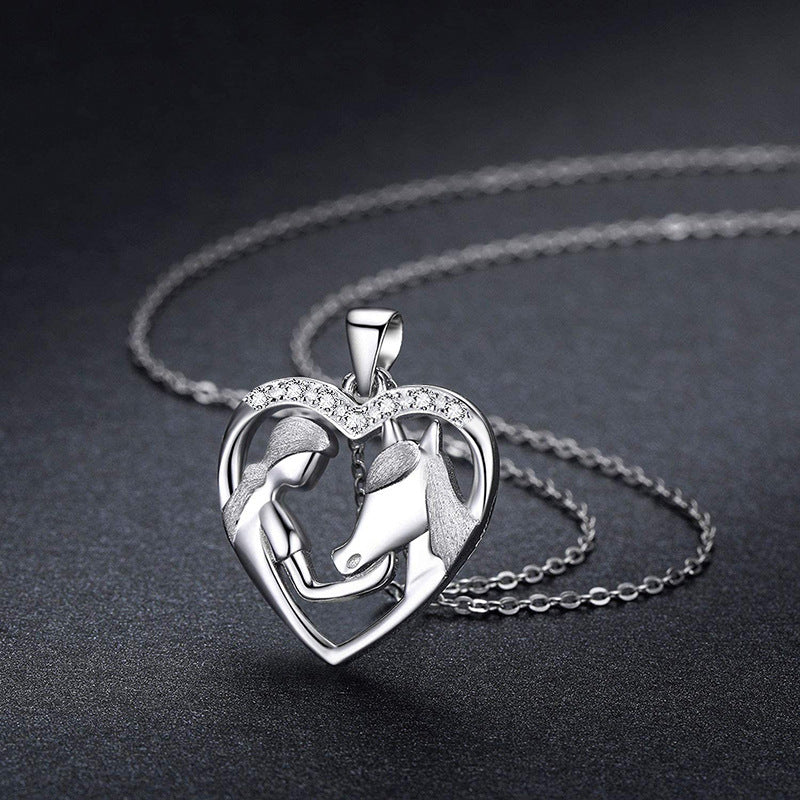 Girl And Horse Fashion Pendant
