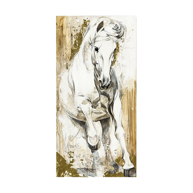 Horse Abstract Animal Canvas Painting Poster