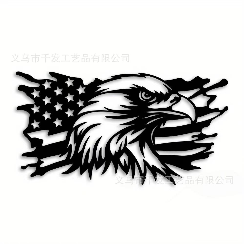 American Flag Eagle Metal Decor