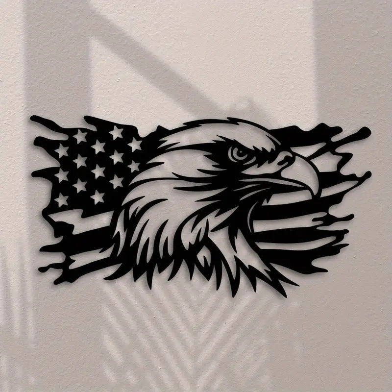 American Flag Eagle Metal Decor