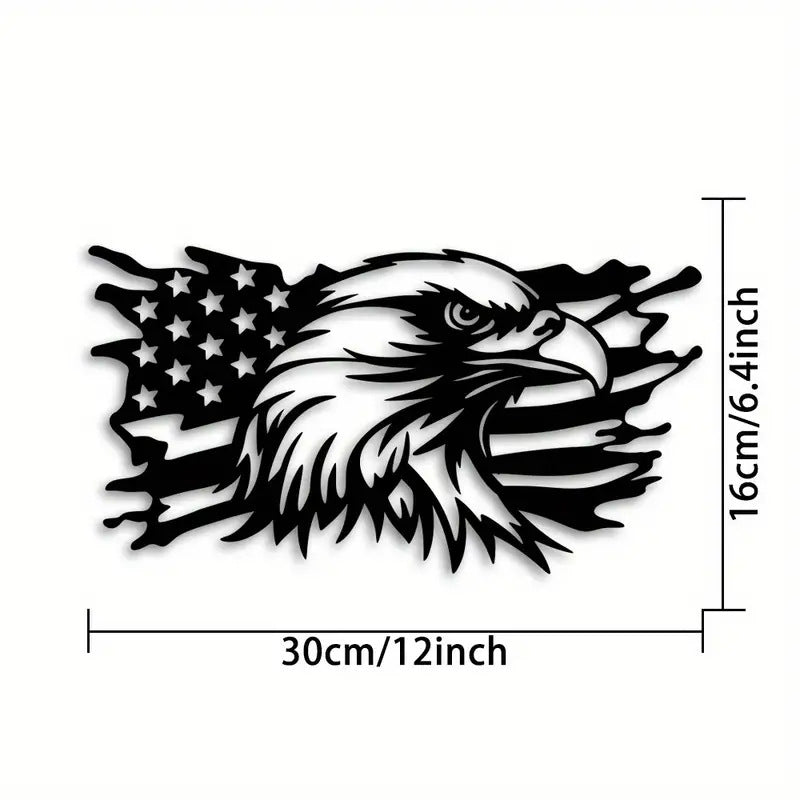 American Flag Eagle Metal Decor